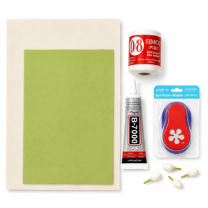 Jasmine Flower Making Kit – EVA Foam Flower Craft Kit with 1.5 Inch Flower Punch, Foam Sheets, Adhesive & Thread | DIY Handmade Jasmine Flower Making Supplies