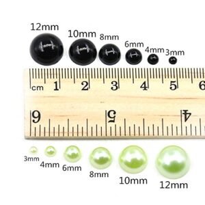 LECRAFT- Hafe Round Pestable Acrylic Kundan stone s for Jewellry/maggam work/decorations & craft (5 MM 600 PC DARK ORANGE)