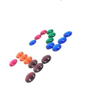 LECRAFT- Hafe Round Pestable Acrylic Kundan Stone’s for Jewellry/ maggam Work / Decorations & Craft ( 12 mm hafe Round 140 pc ) MARROUN