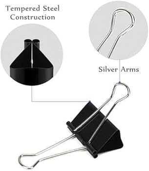 12-Pack Aari Embroidery Frame Clips – Heavy Duty Fabric Tension Clamps for Maggam Work, Silk Threading, and Hand Embroidery Stands (Black) thumbnail 3