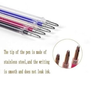 LECRAFT Heat Erasable Fabric Marker Refills, 40 Pieces, Black Blue White Red, with Storage Box