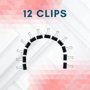 12-Pack Aari Embroidery Frame Clips – Heavy Duty Fabric Tension Clamps for Maggam Work, Silk Threading, and Hand Embroidery Stands (Black)