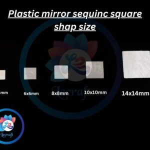 LeCraft Plastic Mirror Sequins: The Ultimate Embellishment for DIY Projects Square Shap Pack of 100grams (Square 10x10)