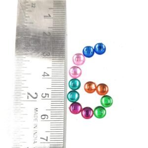 LECRAFT- Hafe Round Pestable Acrylic Kundan stone s for Jewellry/maggam work/decorations & craft (6 MM ROUND 700 PC) ORANGE