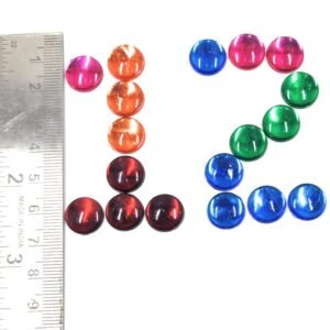LECRAFT- Hafe Round Pestable Acrylic Kundan Stone s for Jewellry/ maggam Work / Decorations & Craft ( 12 mm hafe Round 140 pc ) Royal Blue