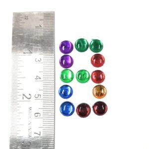 LECRAFT- Hafe Round Pestable Acrylic Kundan Stone s for Jewellry/ maggam Work / Decorations & Craft ( 8 MM/ Round / 440 PC / 2 Packet) Parrot Green