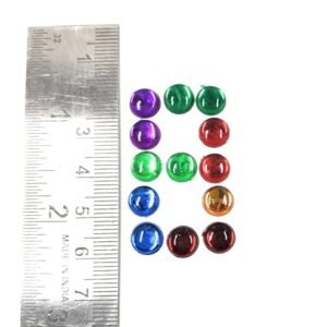 LECRAFT- Hafe Round Pestable Acrylic Kundan Stone s for Jewellry/ maggam Work / Decorations & Craft ( 8 MM/ Round / 440 PC / 2 Packet ) Royal Blue