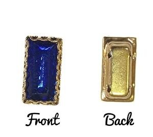 LECRAFT Jewellery Making Sew On Rhinestone/Clipstone Rectangular 5*10 Retangal (Clean)