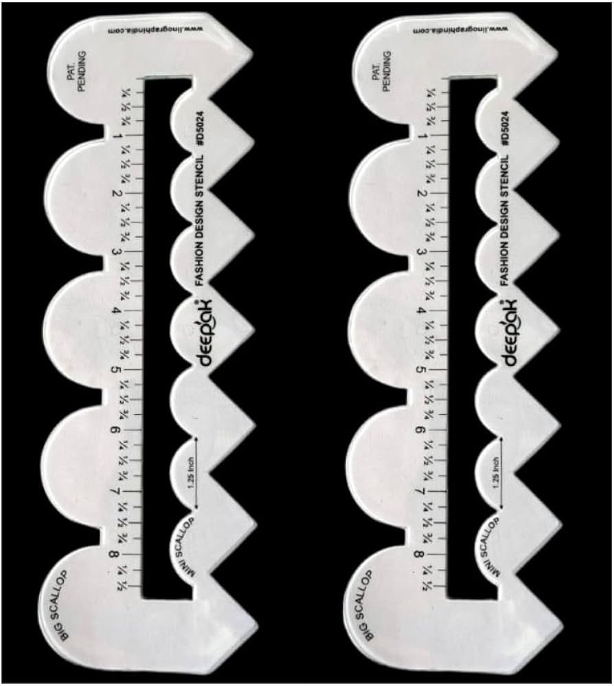 ✂️ Deepak 4-in-1 Fashion Template Ruler thumbnail 3