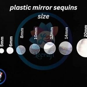 LeCraft Plastic Mirror Sequins: The Ultimate Embellishment for DIY Projects Round Shap Pack of 100grams (4mm)