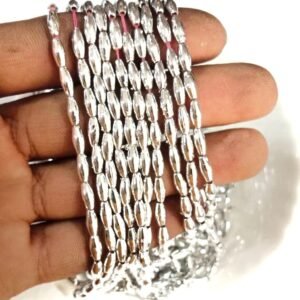 LECRAFT Unleash Your Creativity with Aari Sliver Beads - Ideas and Inspiration Eye/Rice Shap Beads 2bunch(6mm(24line)(24 * 70=1680pc))