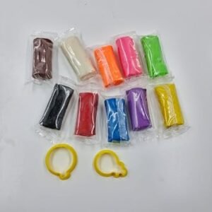 Kids Play Dough Set with 10 Colours, Crown Container, Cookie Cutters