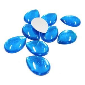 LECRAFT- Drop Pestable Acrylic Kundan Stone s for Jewellry/ maggam Work / Decorations & Craft Drop 13 X18 / 140 pc Blue