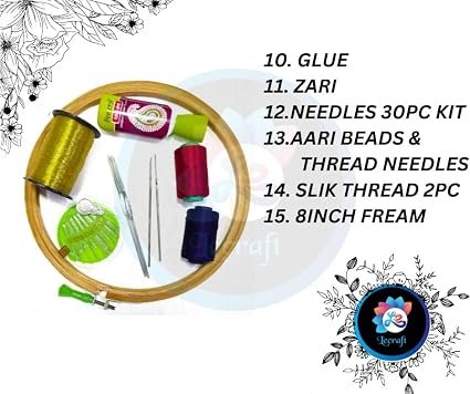 LECRAFT Aari Kit - 22 Items for Beginners to Master The Art of Aari Embroidery thumbnail 2