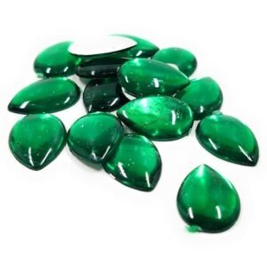 LECRAFT- DROP Pestable Acrylic Kundan stone s for Jewellry/maggam work/decorations & craft DROP 13 X18 / 140 pc GREEN