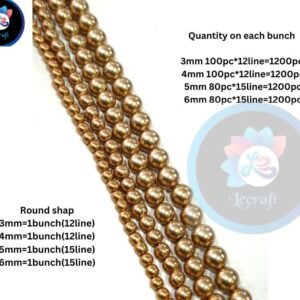 Unleash Your Creativity with Aari Dull Gold Beads - Ideas and Inspiration Round Shap 2bunch (4mm(24line))