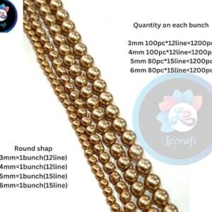 Unleash Your Creativity with Aari Dull Gold Beads - Ideas and Inspiration Round Shap 2bunch (6mm(30line))