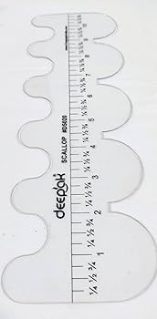 🎨 Scallop Edge Template Ruler for Crafting and Sewing thumbnail 3