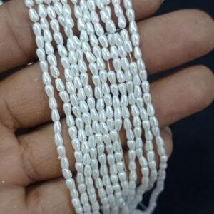 LECRAFT Unleash Your Creativity with Aari White Beads - Ideas and Inspiration Drop Shap Beads 2bunch (2mm(24line)(24 * 100=2400pc))