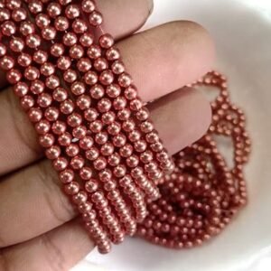LECRAFT Unleash Your Creativity with Aari Copper Beads - Ideas and Inspiration Round Shap Beads 2bunch (4mm(24line)(100 * 24=2400))