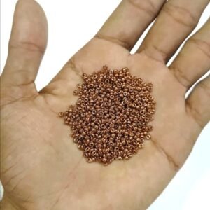 LECRAFT A Star Glass Seed Beads Pack of 450grams for Aari Work, Embroidery Maggam Work. (Copper)