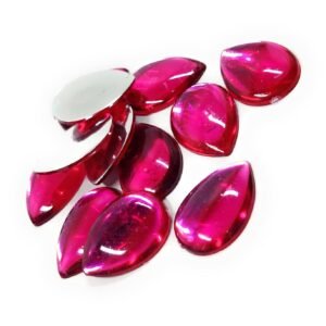 LECRAFT- Drop Pestable Acrylic Kundan Stone s for Jewellry/maggam Work/Decorations & Craft Drop 13 X18 / 140 pc Pink