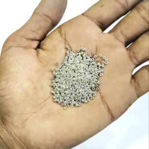 LECRAFT A Star Glass Seed Beads Pack of 450grams for Aari Work, Embroidery Maggam Work. (Sliver)