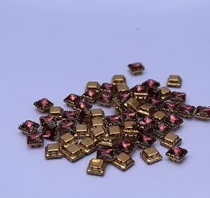 LECRAFT Jewellery Making Sew On Rhinestone/Squrestone/Clipstone 10 pc Cobra Brown