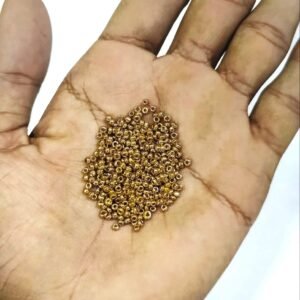 LECRAFT A Star Glass Seed Beads Pack of 450grams for Aari Work, Embroidery Maggam Work. (Dull Gold)