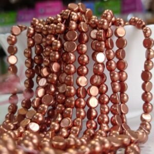 LECRAFT Unleash Your Creativity with Aari Copper Beads - Ideas and Inspiration Half/Itly Shap Beads 2bunch (5mm(30line)(80 * 30=2400))