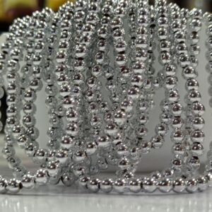 LECRAFT Unleash Your Creativity with Aari Sliver Beads - Ideas and Inspiration Round Shap Beads 2bunch (4mm(24line*150pc=3600pc))