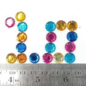 LECRAFT 12 Cut Round Flatback Two Holes Sew-On Rhinestone Crystals Acrylic Beads,Kundan Stone with Hole for Sewing Modal Jewellery Making Embroidery and Craft Work ( 10 MM / 500PC / Sky Blue )
