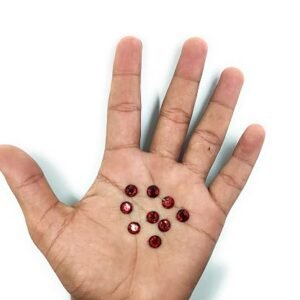 LECRAFT 12 Cut Round Flatback Two Holes Sew-On Rhinestone Crystals Acrylic Beads,Kundan Stone with Hole for Sewing Modal Jewellery Making Embroidery and Craft Work ( 8 MM / 1200 PC/ Marron )
