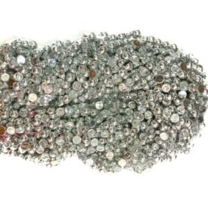 LECRAFT Unleash Your Creativity with Aari Sliver Beads - Ideas and Inspiration Half Shap Beads 2bunch (6mm(24line)(24 * 100=2400pc))