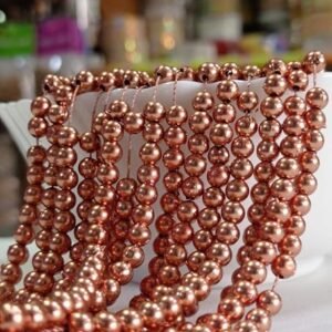 LECRAFT Unleash Your Creativity with Aari Copper Beads - Ideas and Inspiration Round Shap Beads 2bunch (5mm(30line)(80 * 30=2400))