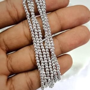 LECRAFT Unleash Your Creativity with Aari Sliver Beads - Ideas and Inspiration Round Shap Beads 2bunch (2.5mm(24line*250pc=6000pc))