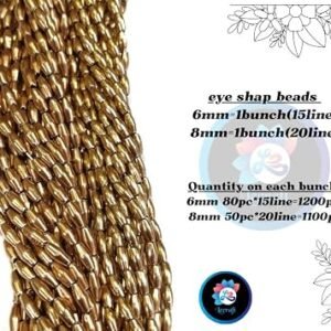 Unleash Your Creativity with Aari Dull Gold Beads - Ideas and Inspiration Eye Shap 2bunch (8mm(40line))