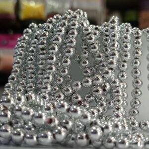 LECRAFT Unleash Your Creativity with Aari Sliver Beads - Ideas and Inspiration Round Shap Beads 2bunch (5mm(24line*125pc=3000pc))