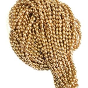 Unleash Your Creativity with Aari Dull Gold Beads - Ideas and Inspiration Oval Shap 2bunch