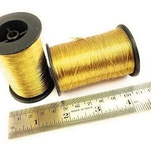Lecraft -753 Embroidery Metallic zari Threads Gold Colour for aari Work Hand Embroidering 0.1.5mm Pack of 2 roll