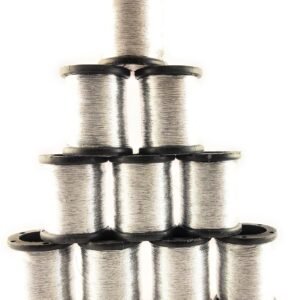 Lecraft -A1 Silver Embroidery Metallic zari Threads Gold Colour for aari Work Hand Embroidering 0.1mm Pack of 10 roll