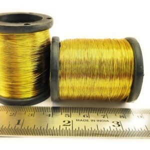 Lecraft Embroidery Metallic zari Threads Gold Colour for aari Work Hand Embroidering 0.2mm Pack of 2 roll