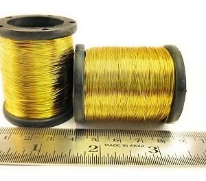 Lecraft -A1 Embroidery Metallic zari Threads Gold Colour for aari Work Hand Embroidering 0.1mm Pack of 10 roll