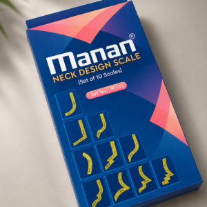 Manan Neck Design Scale Set of 10 (Art No.: M331) – Neckline Drafting Template Set for Tailoring, Aari & Maggam Work