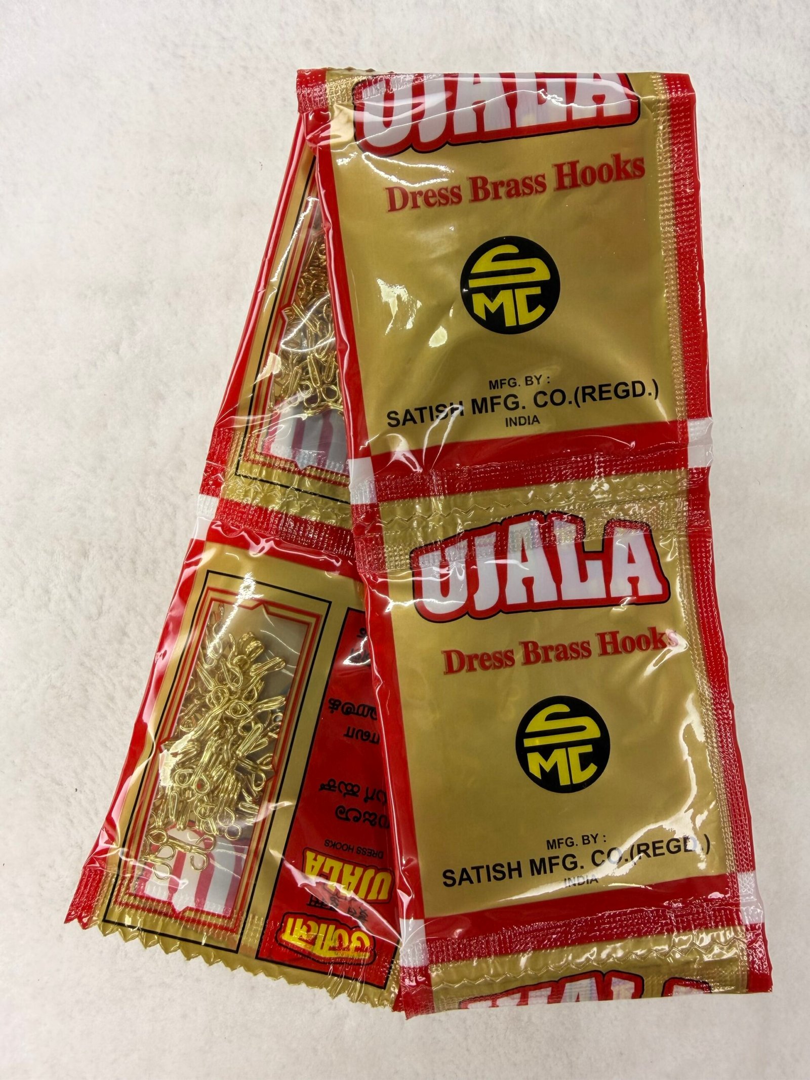UJALA Dress Brass Hooks - Golden, Guaranteed Rustless Sewing Fasteners thumbnail 2