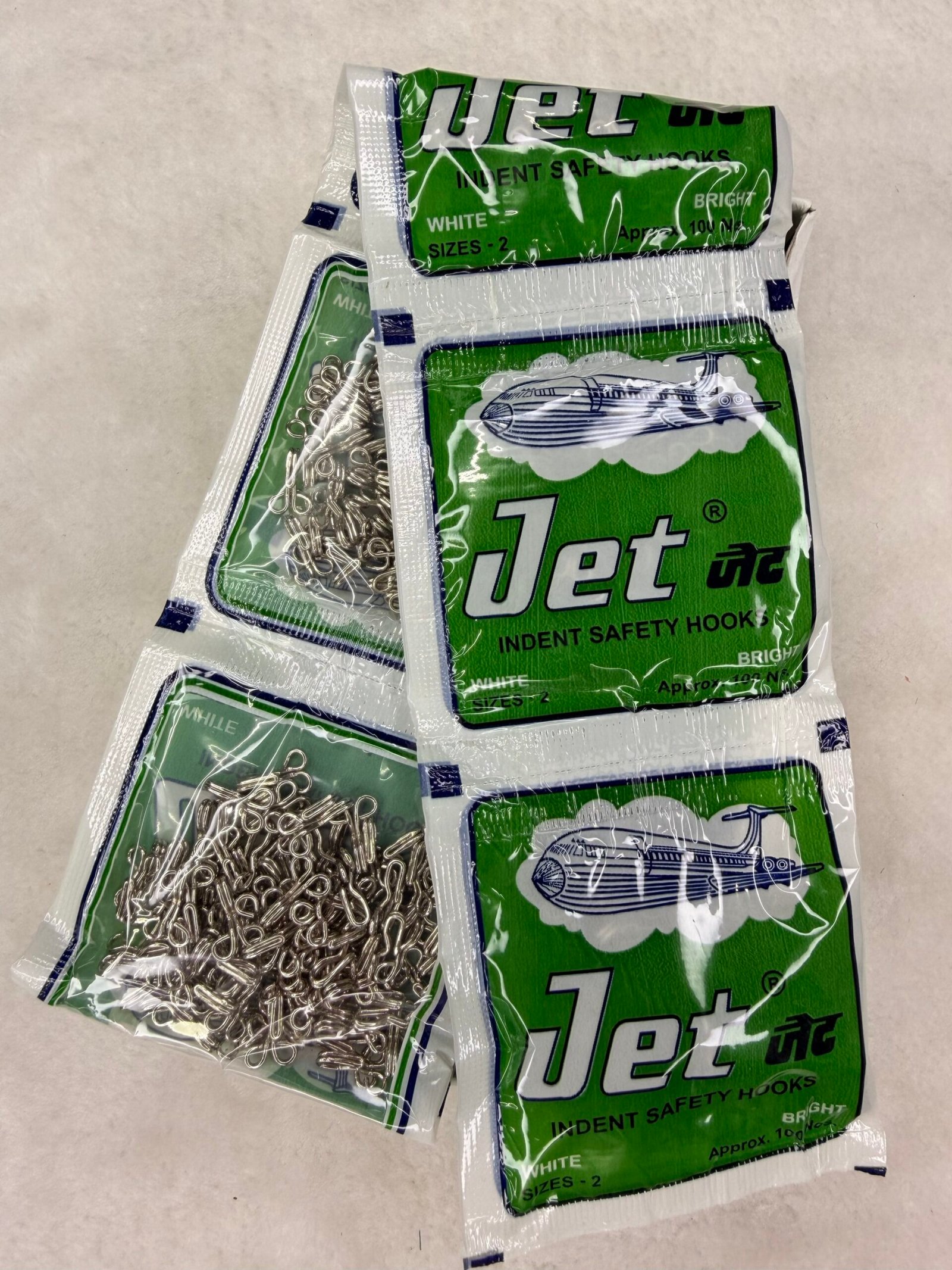 Jet INDENT SAFETY HOOKS - Sturdy Green Box Fasteners thumbnail 3