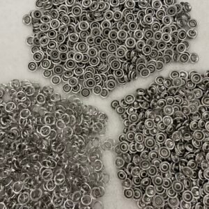 Bulk Lot of Silver Metal Eyelet Grommets and Ring Button Snap Fastener Components (1 box )=(720piece)