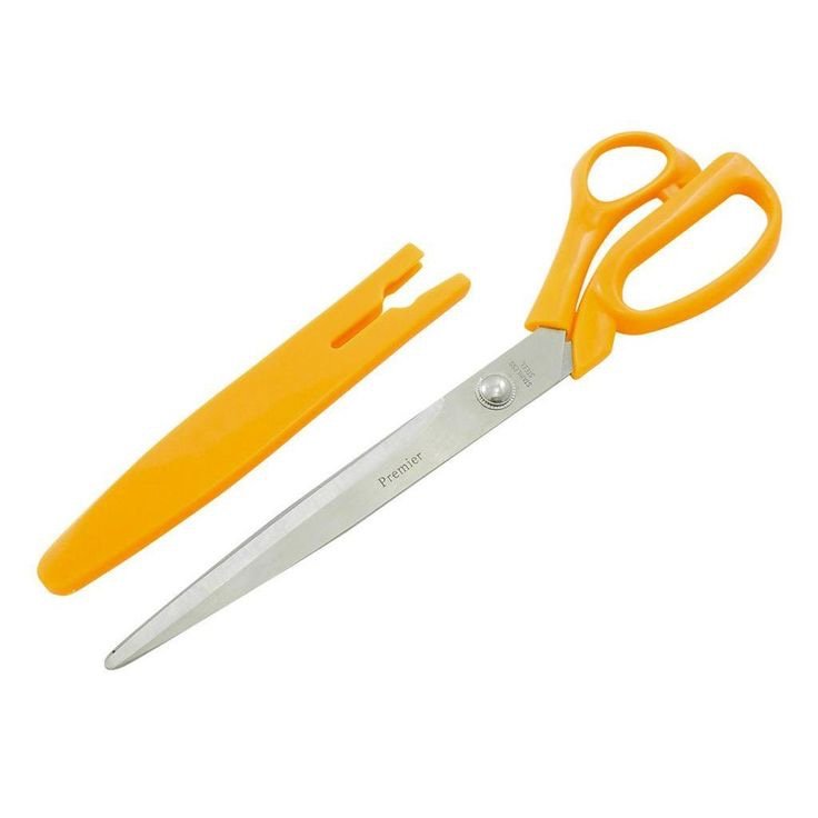 Sharp Stainless Steel Scissors with plastic Handles and Protective Safety Cap(32-10”-2.5mm) thumbnail 2