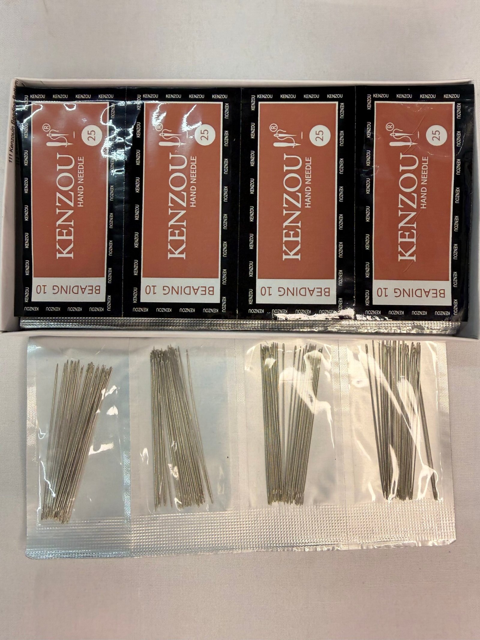 💎 KENZOU Hand Sewing Needles - Beading 10 (4Packs-25Needles of each pack) thumbnail 2