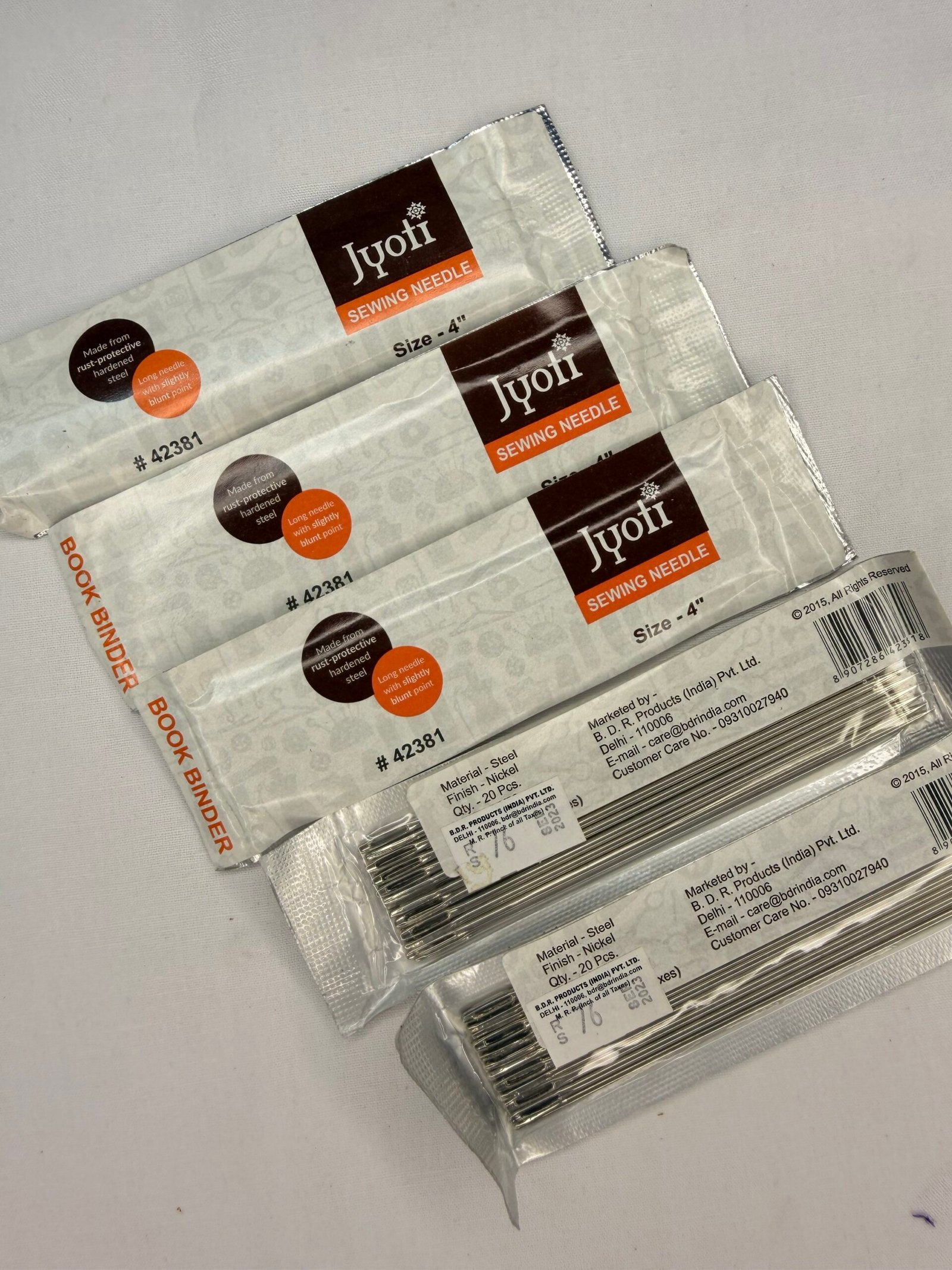 🧵 Jyoti Book Binder Sewing Needle - Size 4” (1Pack-20Needles) thumbnail 2